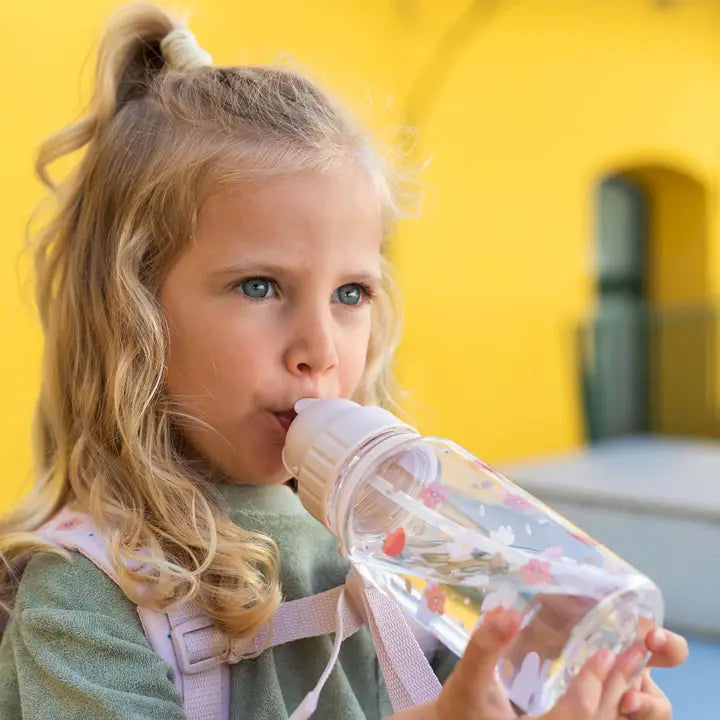 Bouteille en plastique Little Garden avec paille pliable