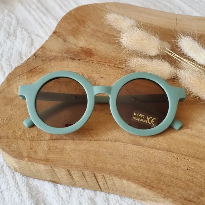 Lunettes de soleil rondes pour enfants avec protection UV400 - Sauge