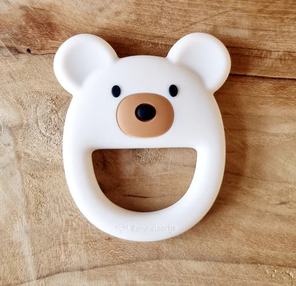 Anneau de dentition en silicone ours beige
