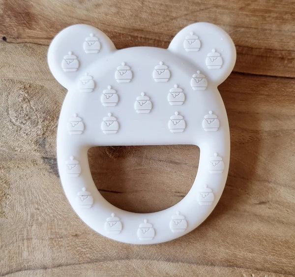 Anneau de dentition en silicone ours beige