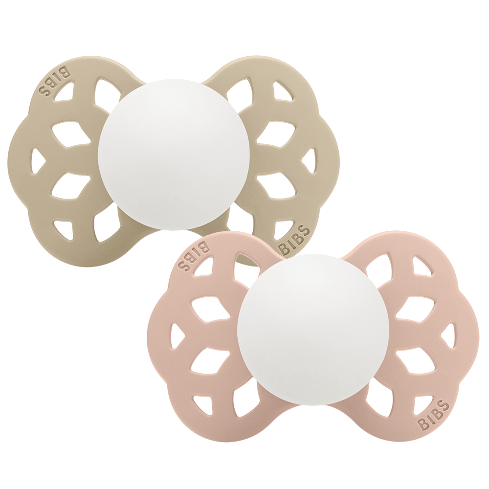 Lot de 2 tétines Infinity GLOW - Vanille/Blush
