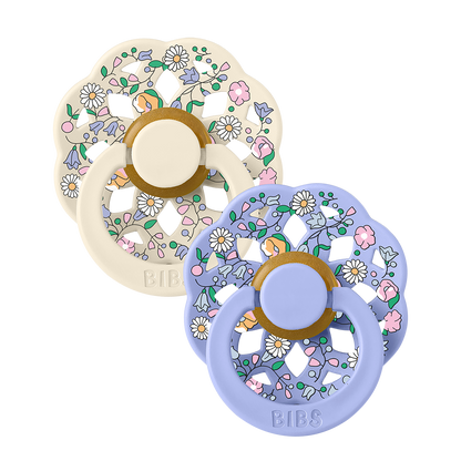 2 Tétines BIBS BOHEME NATURAL RUBBER (BIBS X LIBERTY) Taille 6 mois et plus