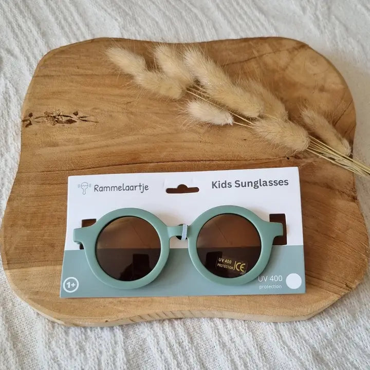 Lunettes de soleil rondes pour enfants avec protection UV400 - Sauge