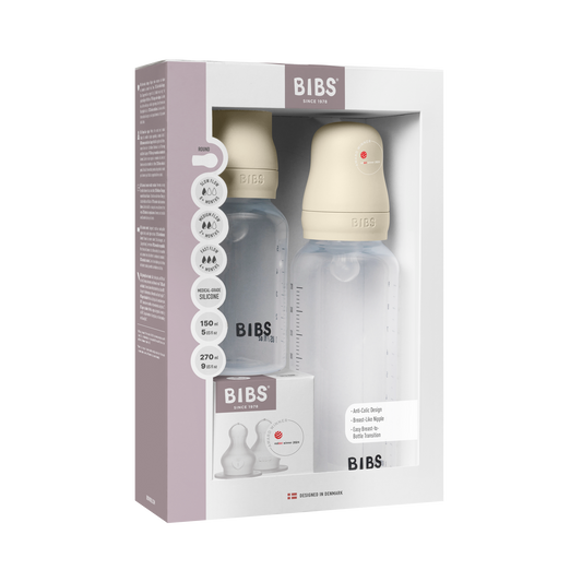 Kit 2 biberons Grow and Flow 150 ml/270 ml silicone - Ivoire