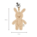 TEDDY Attache-tétine doudou bébé - Lapin doudou porte-sucette
