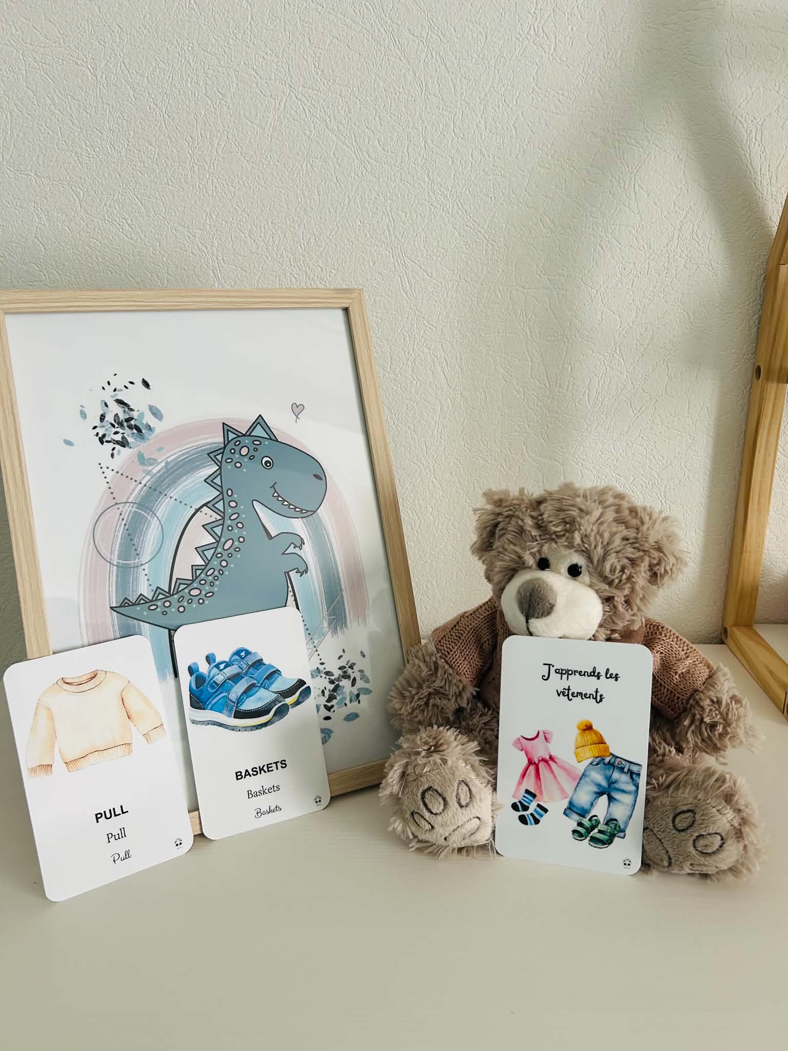 Cartes éducatives - Les vêtements