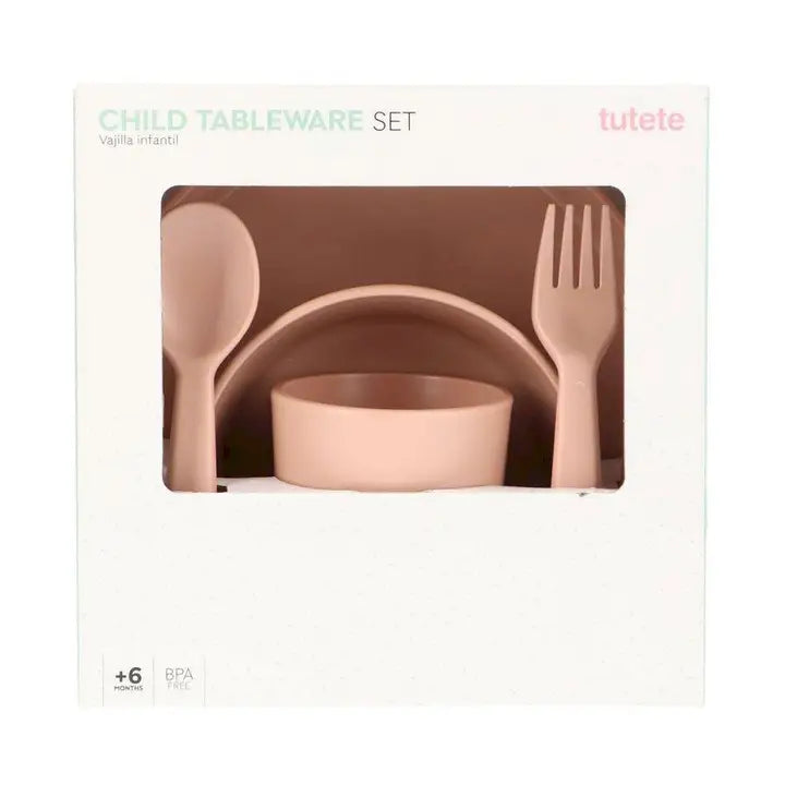 Vaisselle enfant rose clair