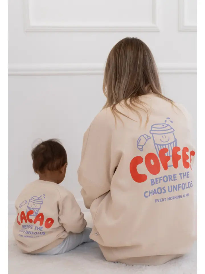 Sweatshirt beige Coffee pour adultes