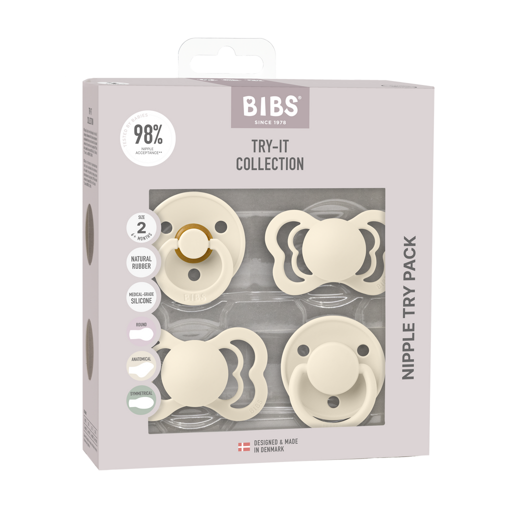 Lot 4 tétines Collection Try-It Ivoire