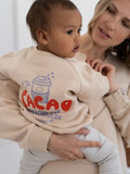 Sweatshirt beige « Cacao before Chaos » Édition Mini and Me