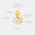 2 Tétines BIBS BOHEME NATURAL RUBBER (BIBS X LIBERTY) Taille 0 à 6 mois