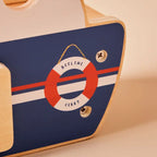 Ensemble de jeu en bois ferry avec voitures