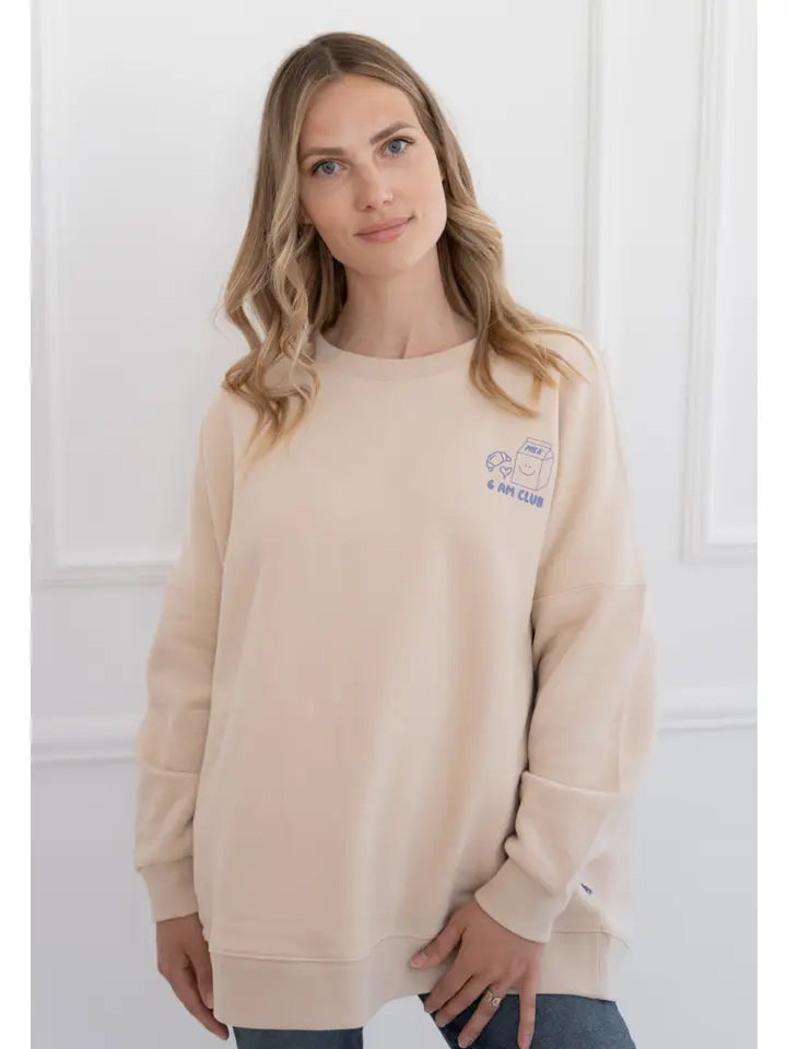Sweatshirt beige Coffee pour adultes