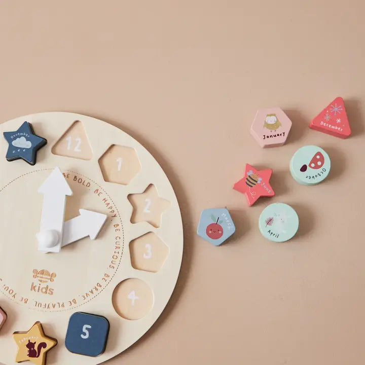 Horloge puzzle en bois