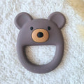 Anneau de dentition en silicone ours marron