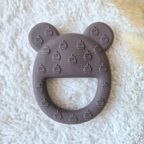 Anneau de dentition en silicone ours marron