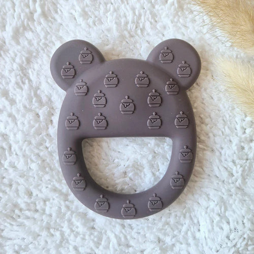 Anneau de dentition en silicone ours marron