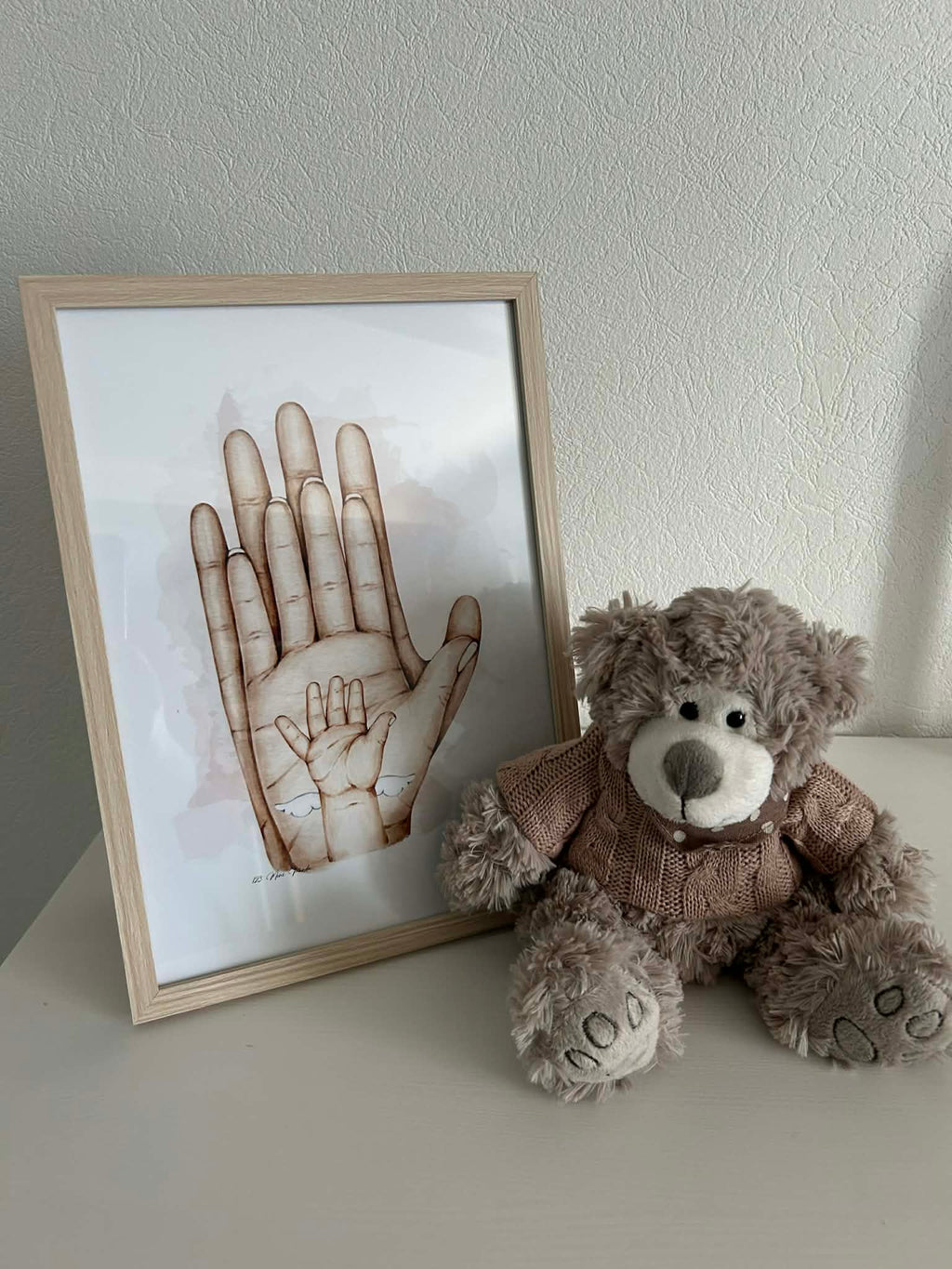 Tableau Famille Personnalisé (Empruntes de mains)  | 123 Mini Panda
