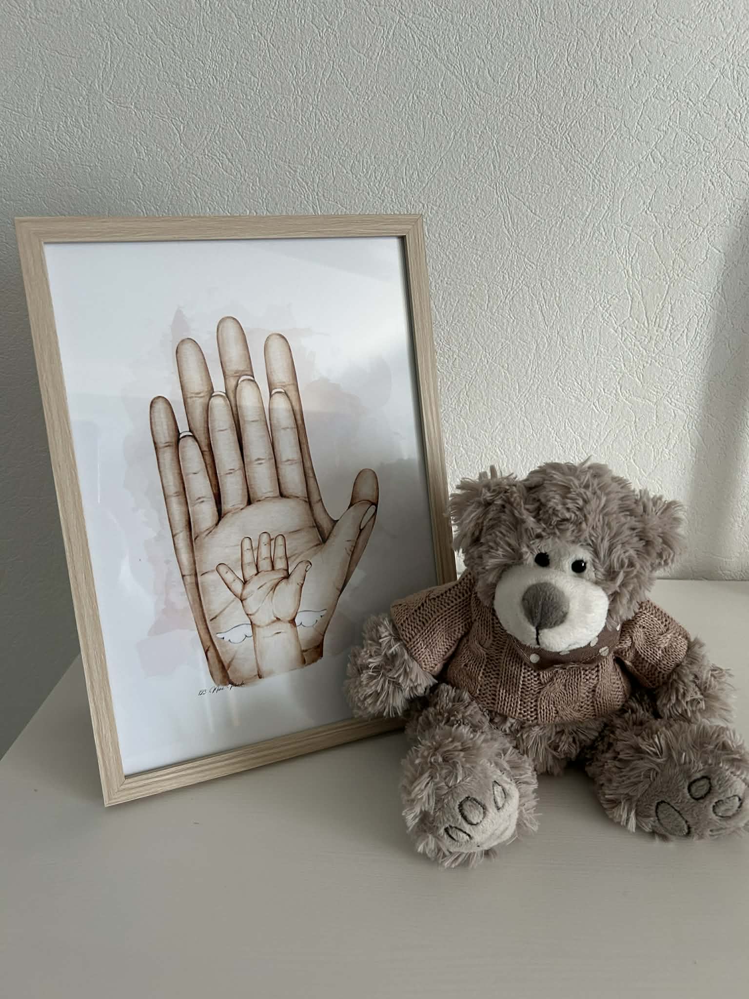 Tableau Famille Personnalisé (Empruntes de mains)  | 123 Mini Panda