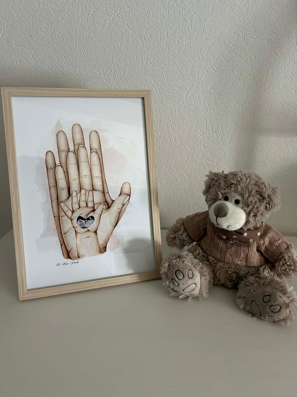 Tableau Famille Personnalisé (Empruntes de mains)  | 123 Mini Panda